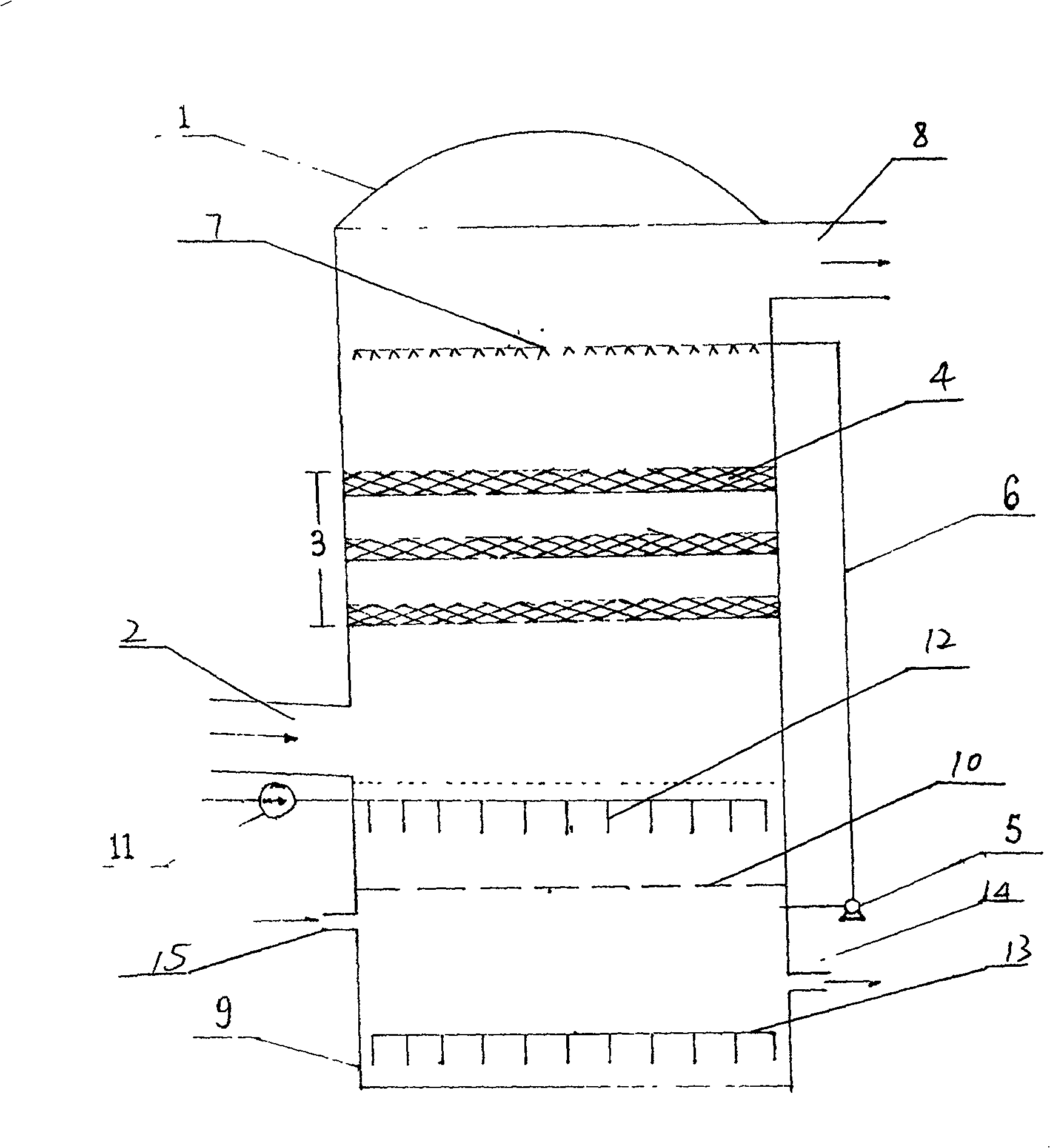 Flue gas wet desulfurizing process