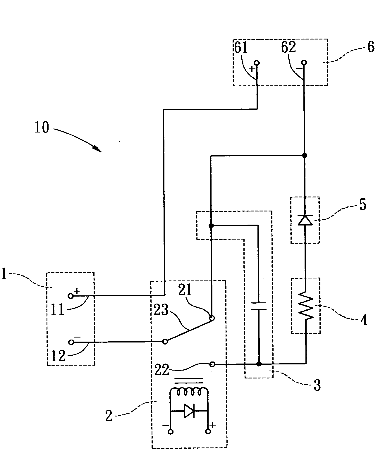 Standby current generator for an ozonizer