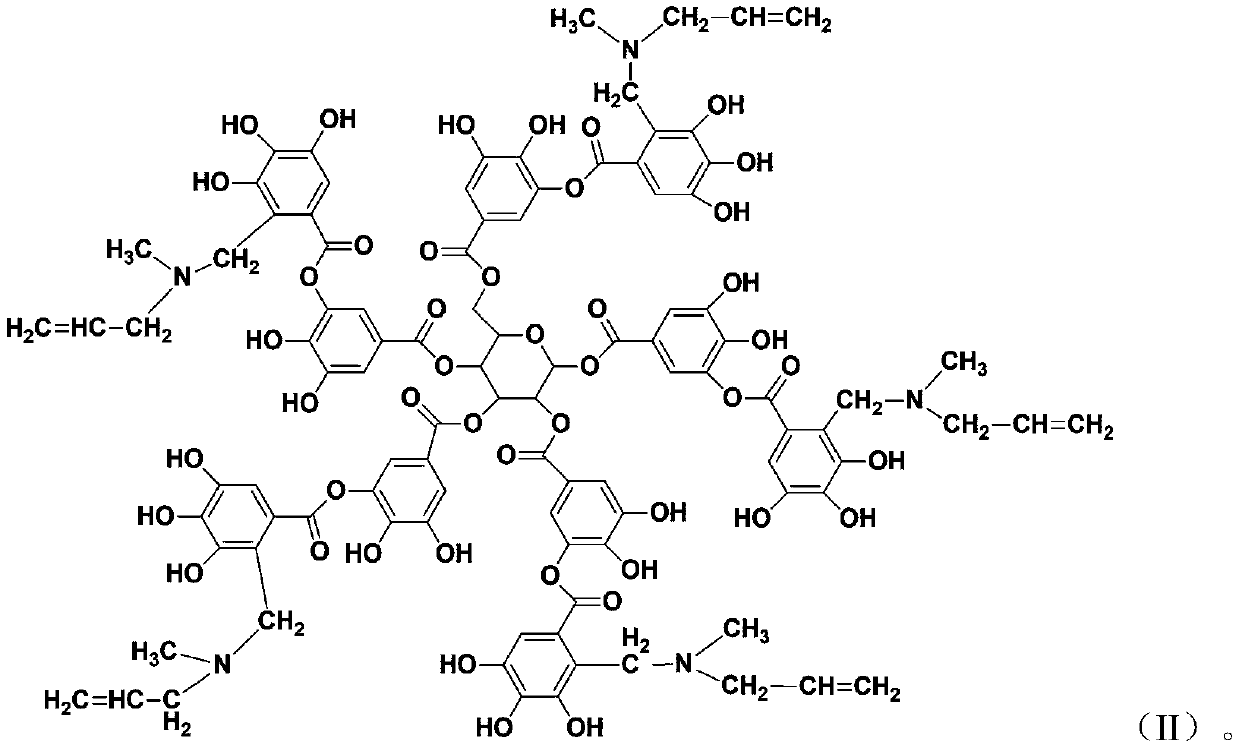 Viscosity-reducing tannic acid-based star-shaped polycarboxylate superplasticizer and preparation method thereof