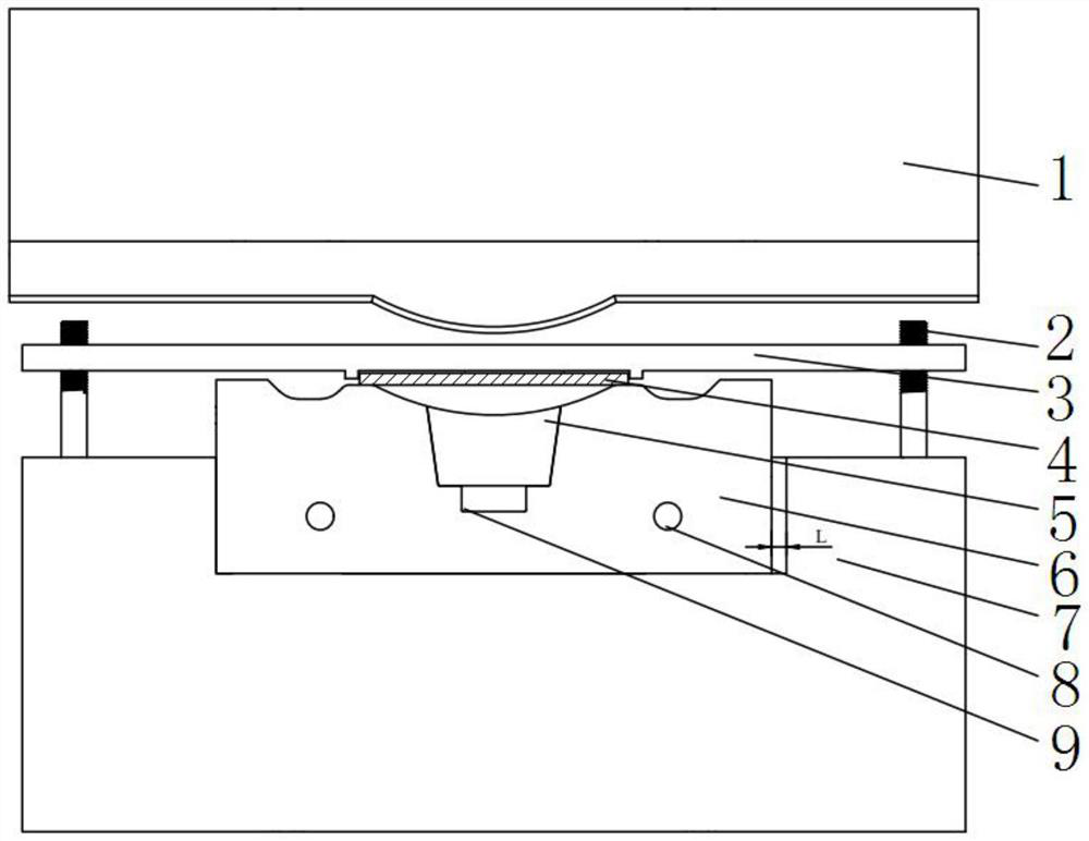 Progressive loading precision forming die device and process method for complex component of ultra-long grid high-rib wall plate