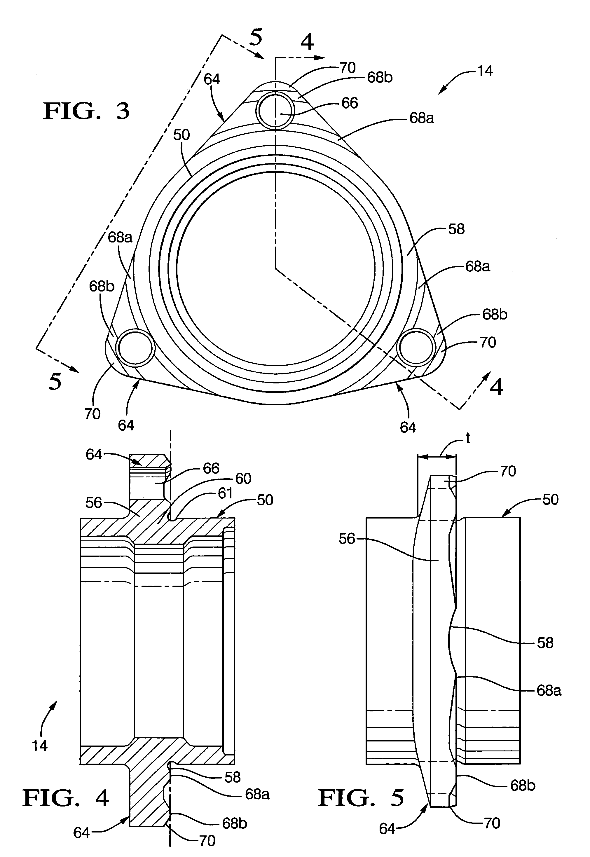 Wheel bearing assembly mount with force attenuation