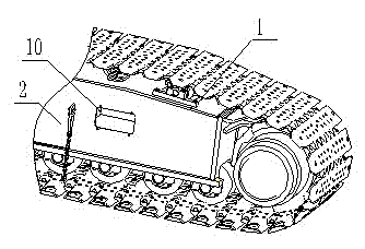 Tool case and truck frame and crane comprising tool case