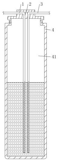 Waterway structure for providing pure water for raw water side of RO membrane filter element