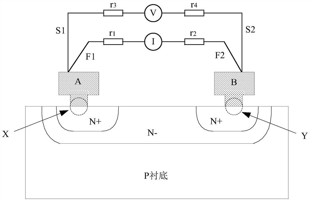 Test method and test circuit for semiconductor sheet resistance