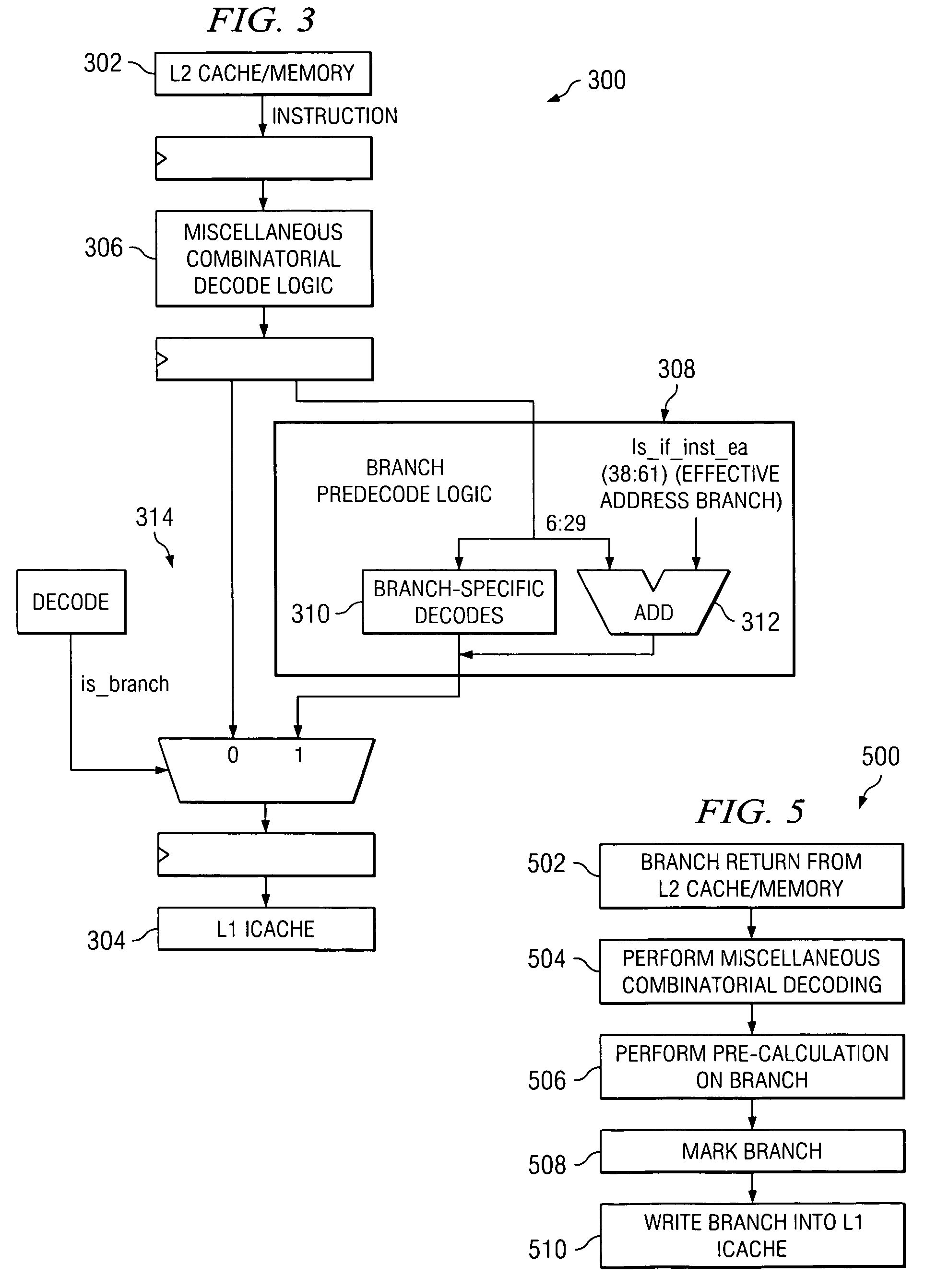 Branch encoding before instruction cache write