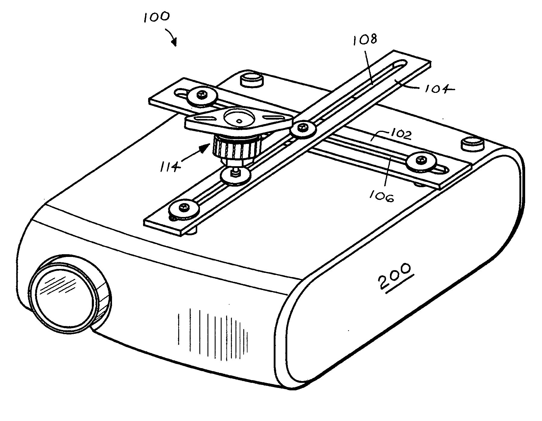 Projection equipment support system