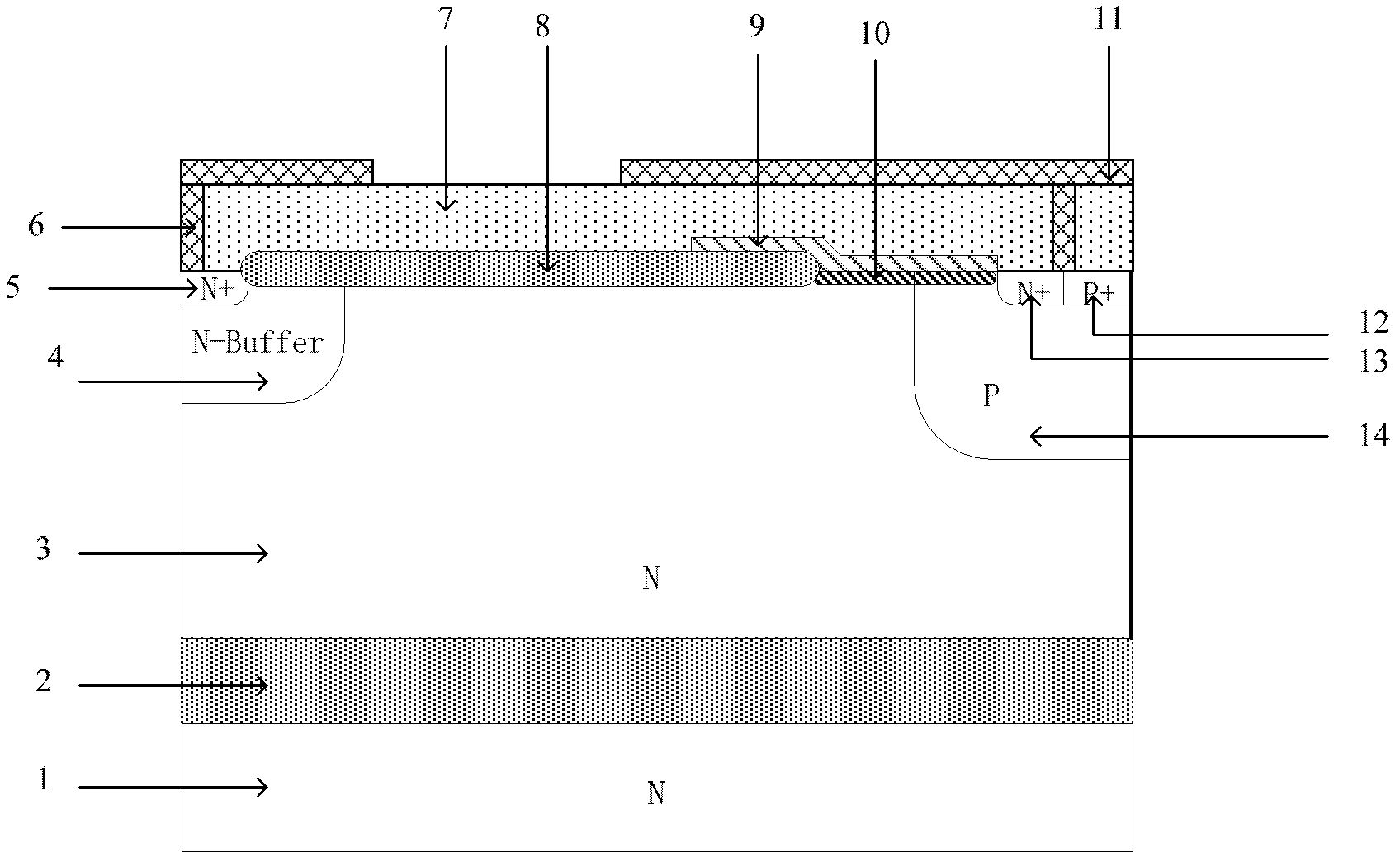 N-type silicon-on-insulator transverse double-diffusion field effect transistor