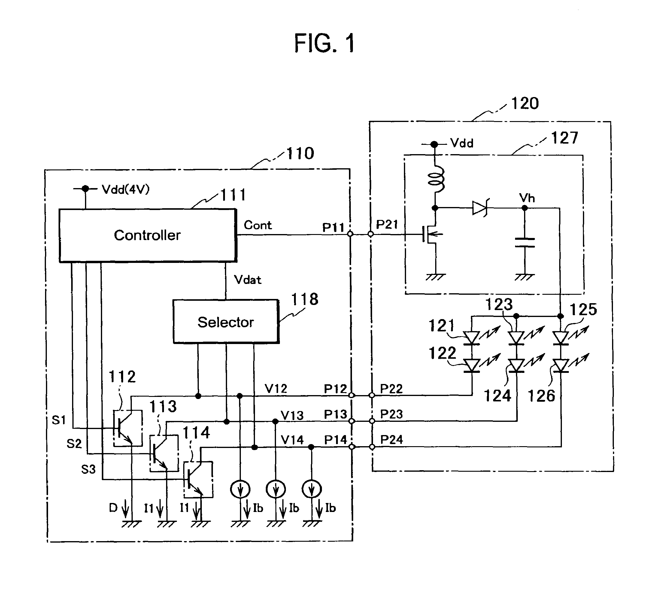 Apparatus for driving light emitting elements and electronic appliance employing the apparatus