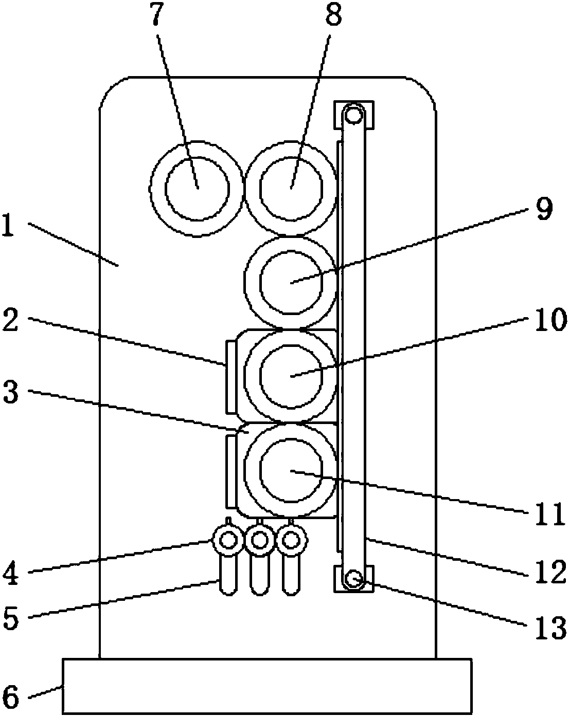 Five-roller calender for PVC film production