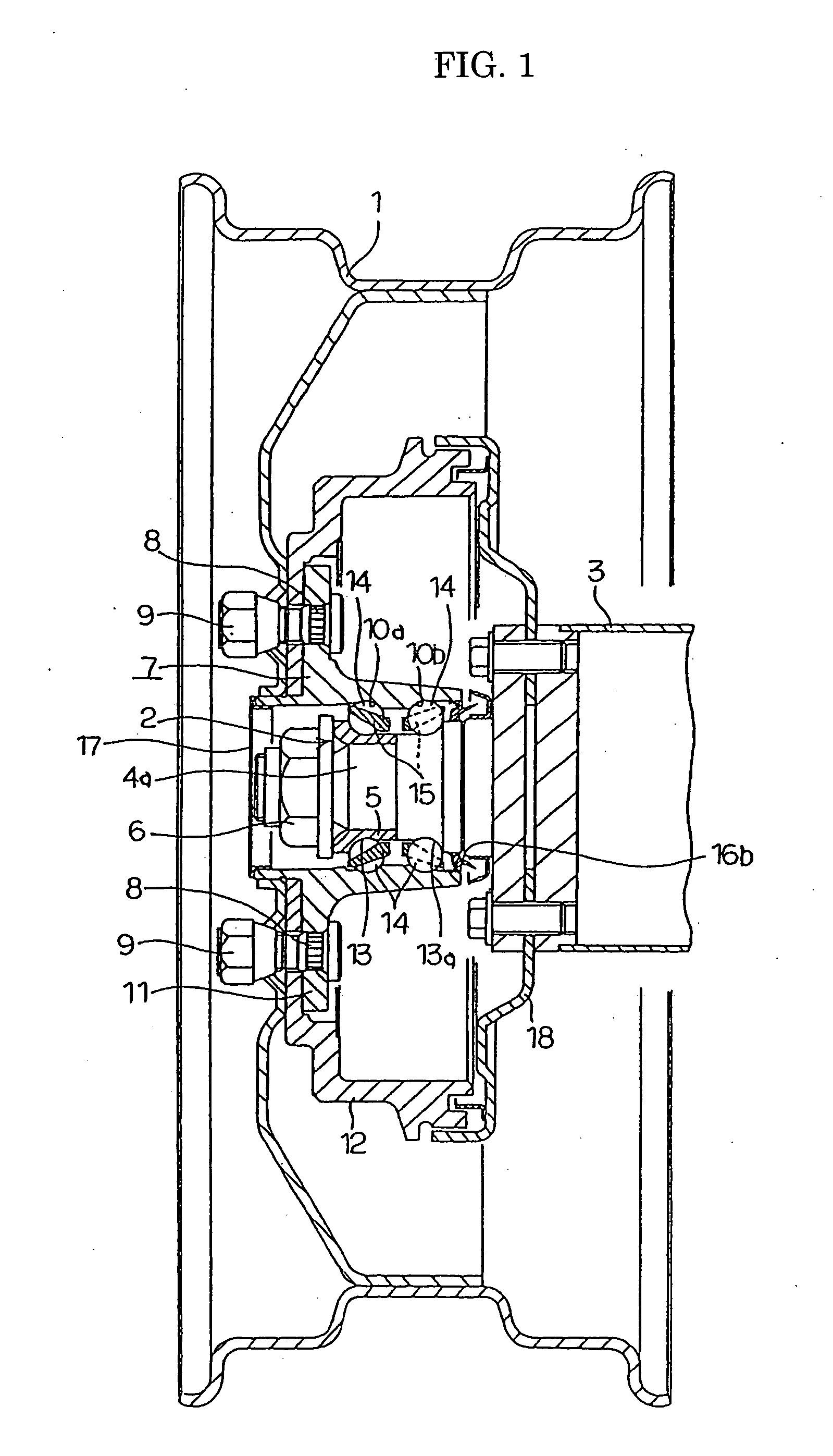 Rolling bearing unit for supporting wheel