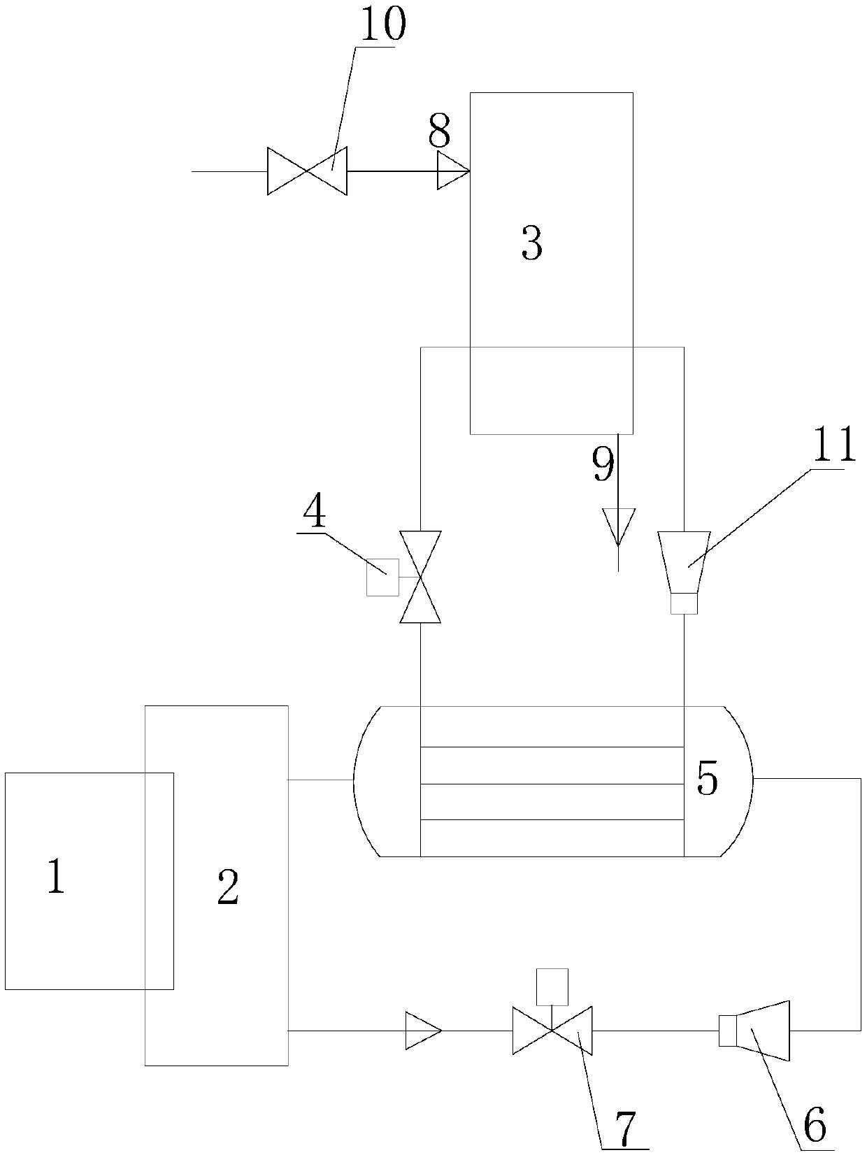 Multi-loop coupled heat conduction passive waste heat discharging system test simulation device