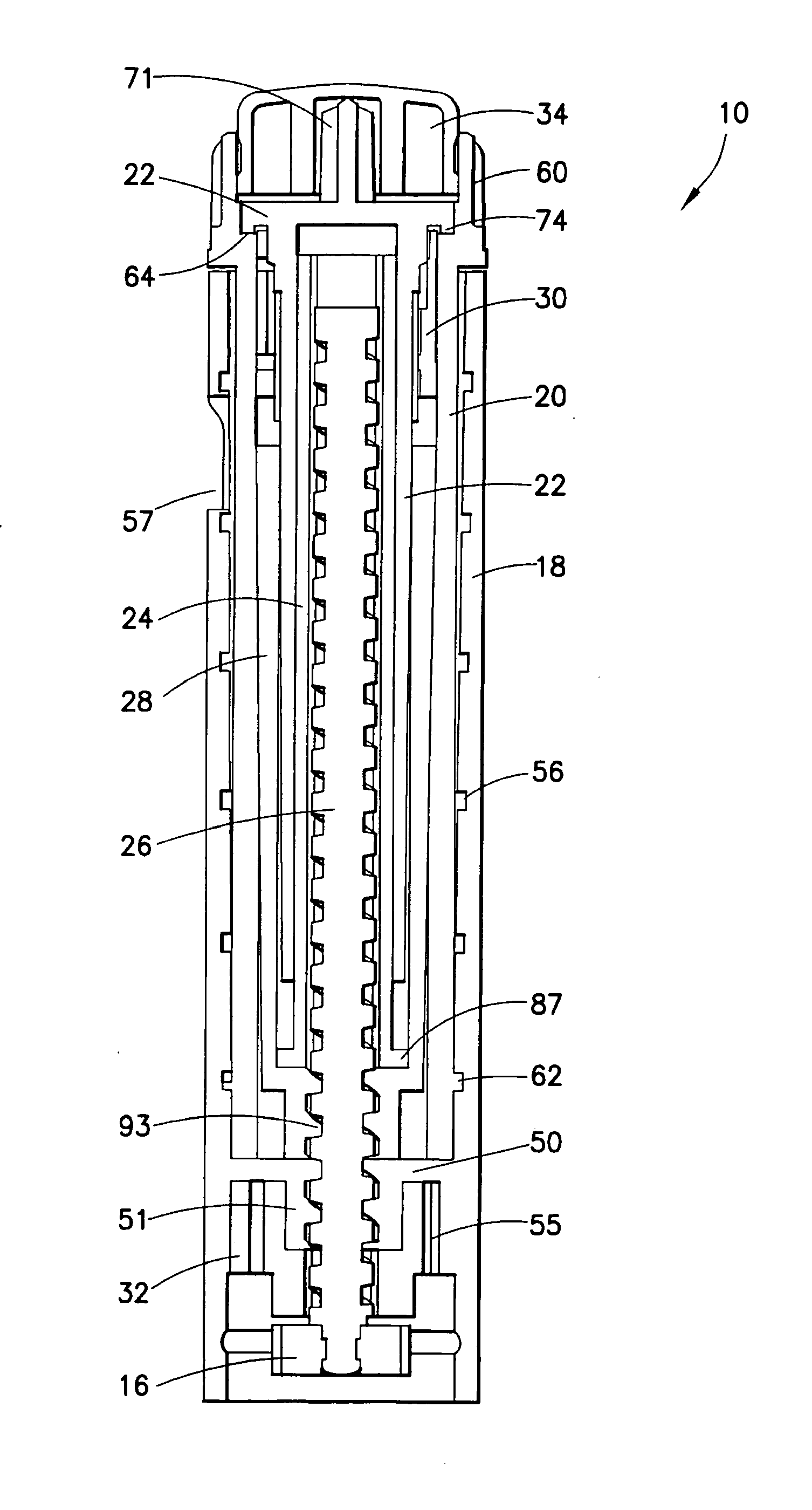 Injection pen with dial back and last dose control