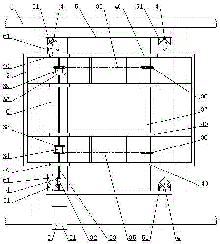 Four-post four-lifting-point chain type lifter for car side wall