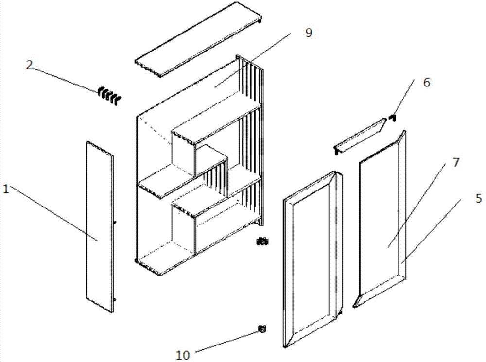 Freely spliced cupboard