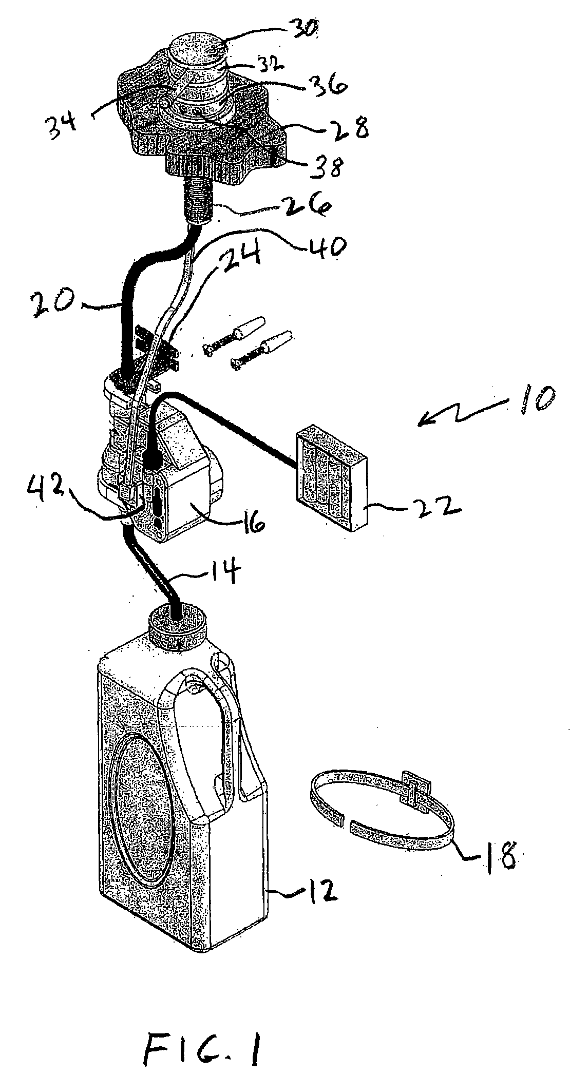 Universal hub for a fluid dispenser