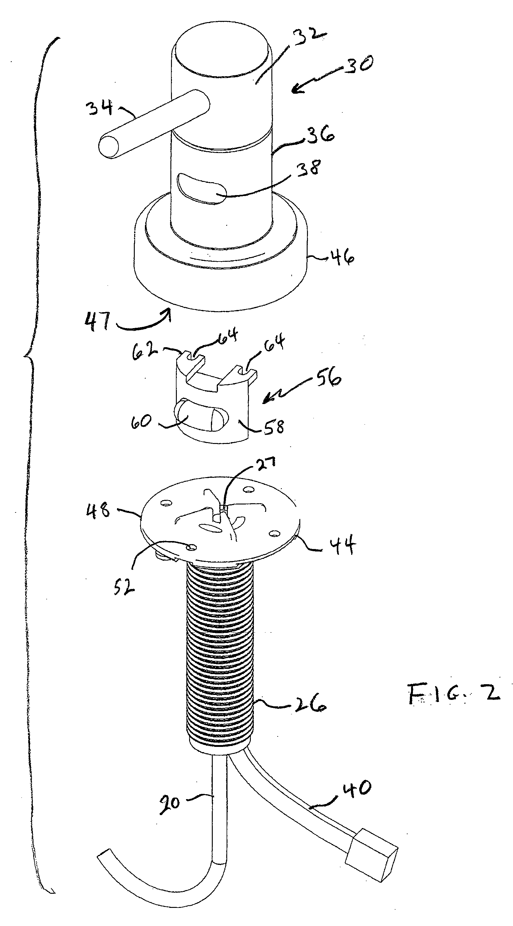 Universal hub for a fluid dispenser