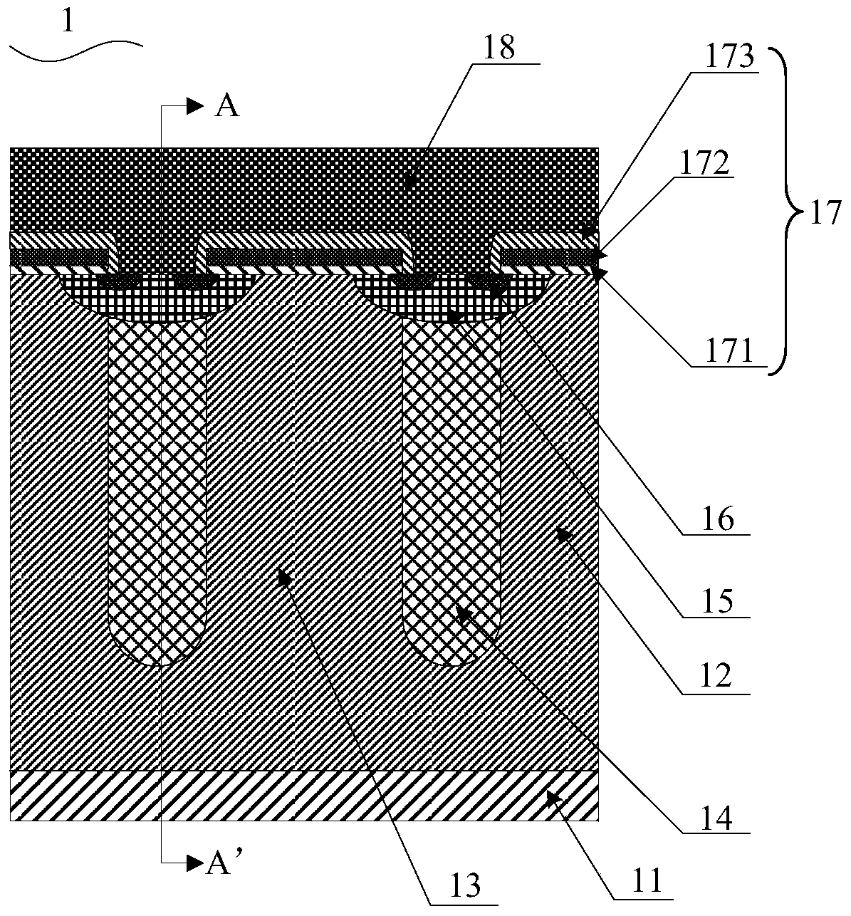 Semiconductor device with superjunction structure and preparation method thereof