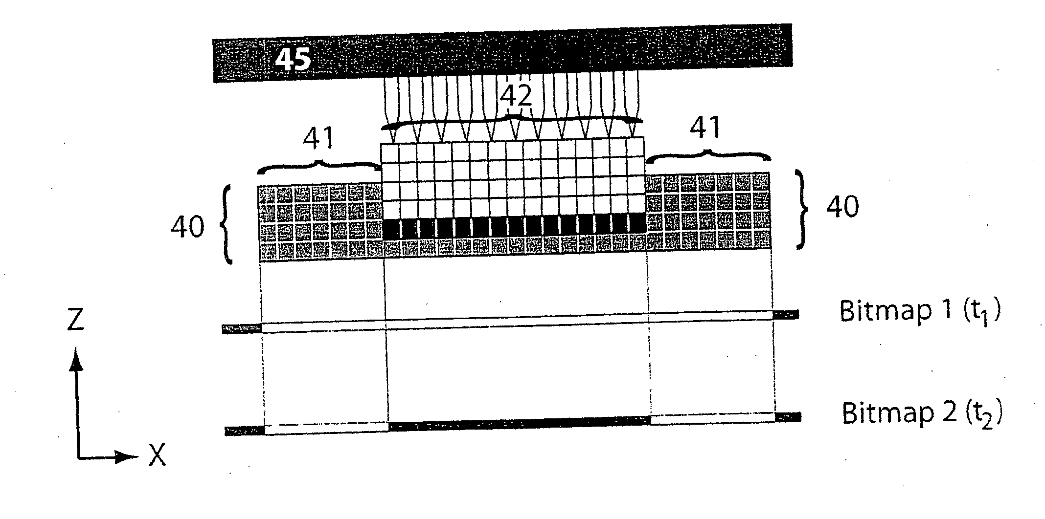 Device and method for producing a three-dimensional object by means of mask exposure