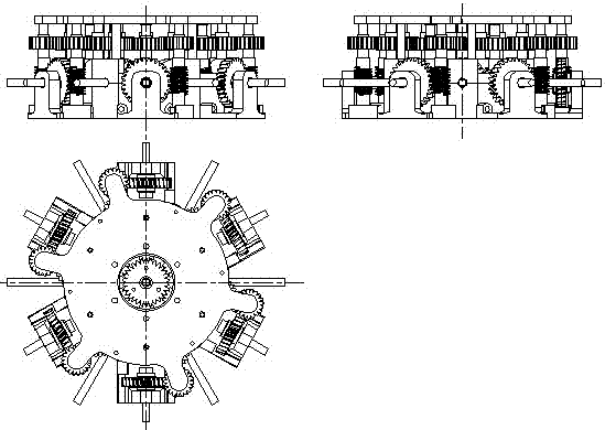 A multi-level worm wheel blade adjustment mechanism