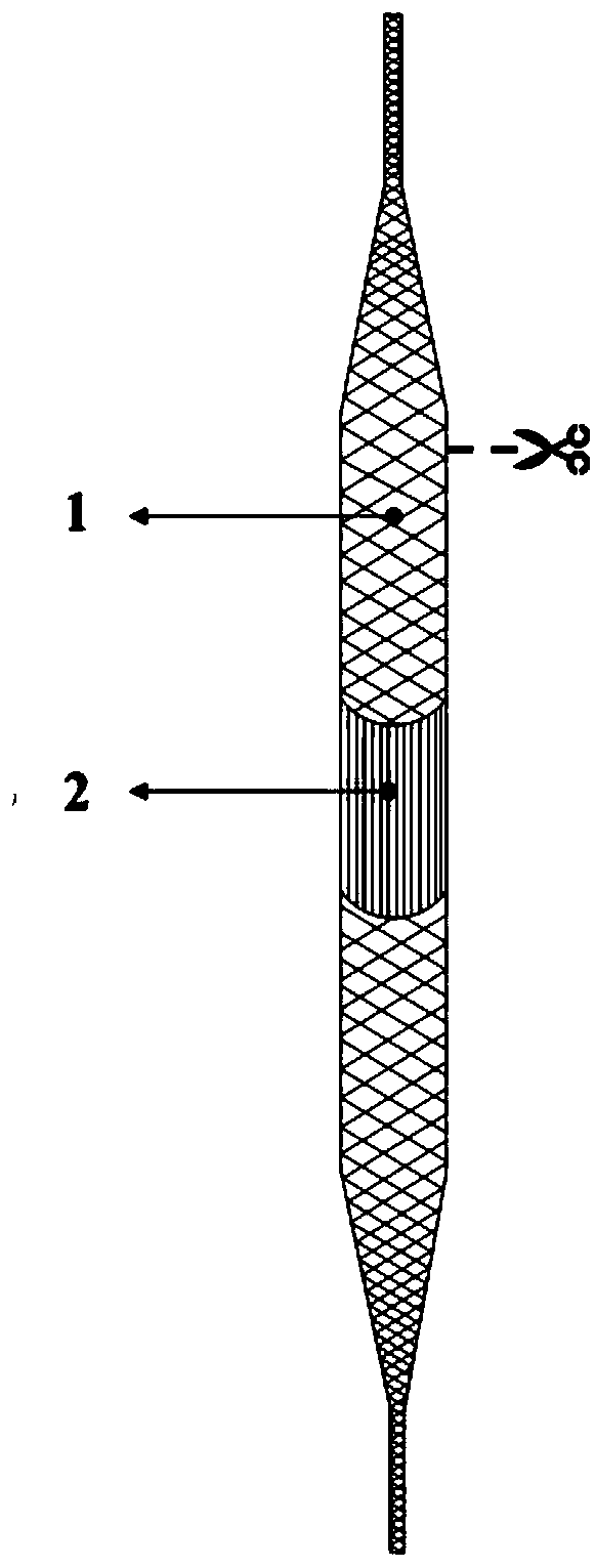 Biomimetic full-molded three-phase structure artificial ligament and preparation method thereof