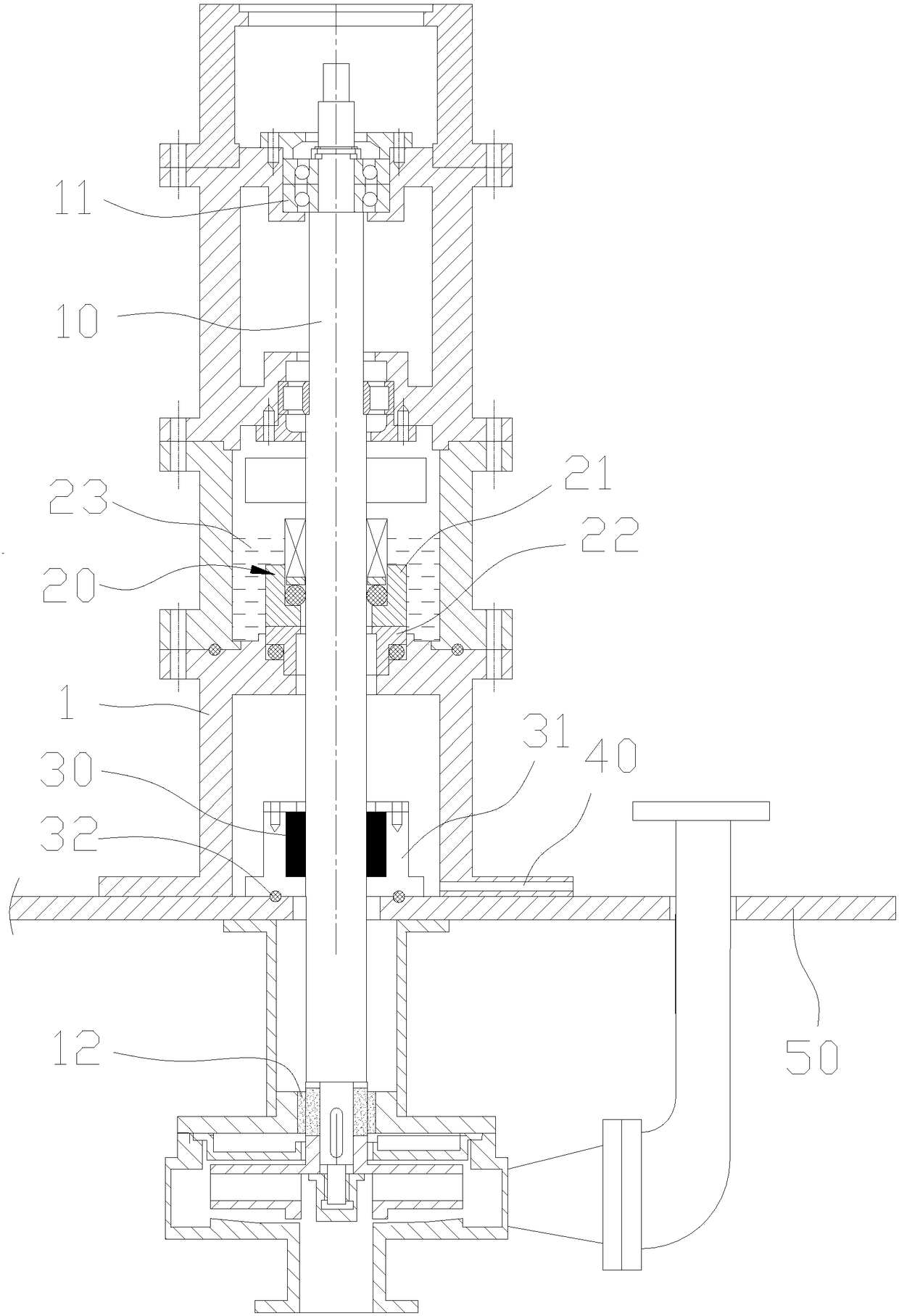 Sealing system of submerged pump