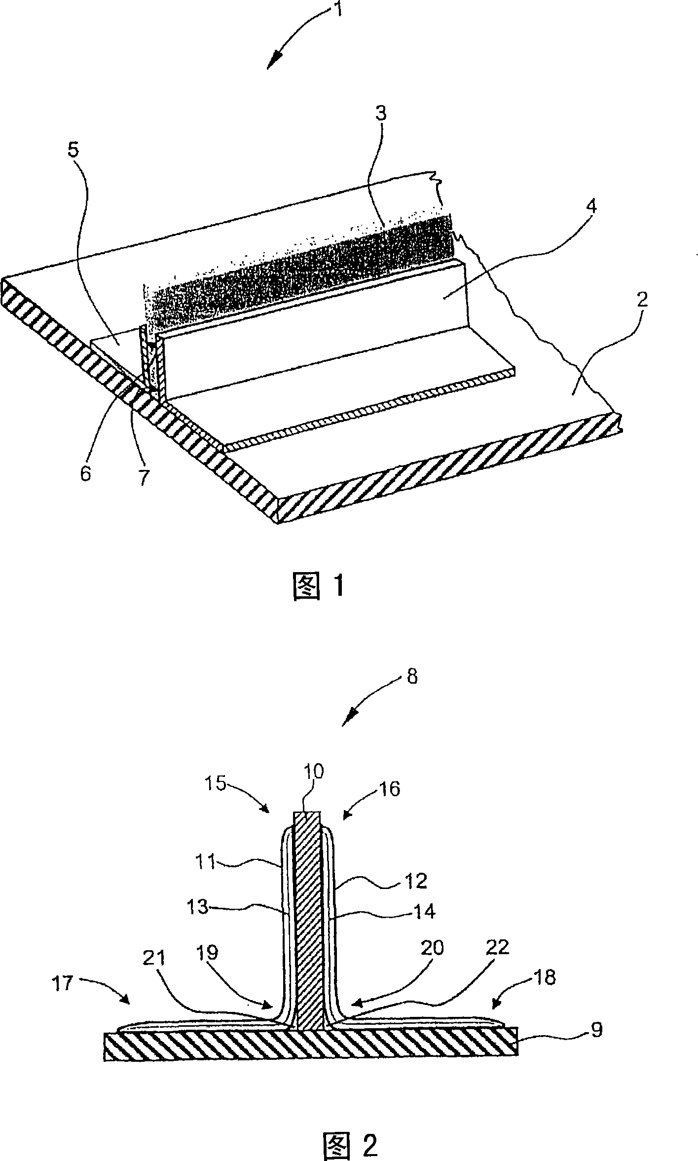 Method for manufacturing a reinforced shell for forming component parts for aircraft and shell for component parts for aircraft