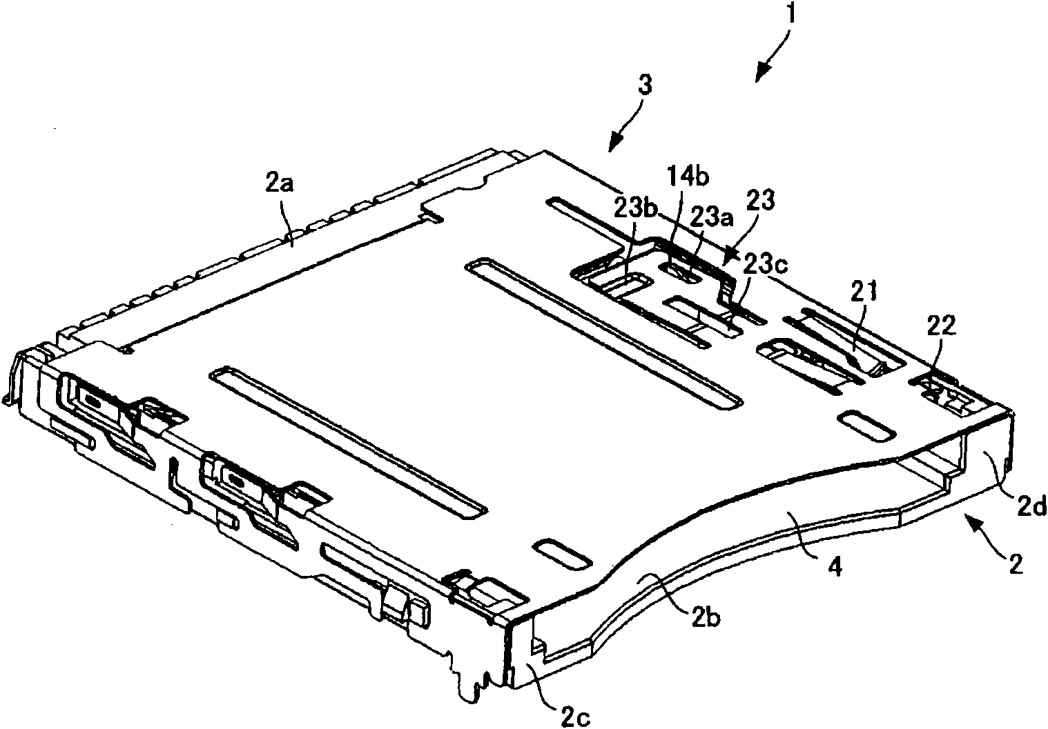 Connector for a card