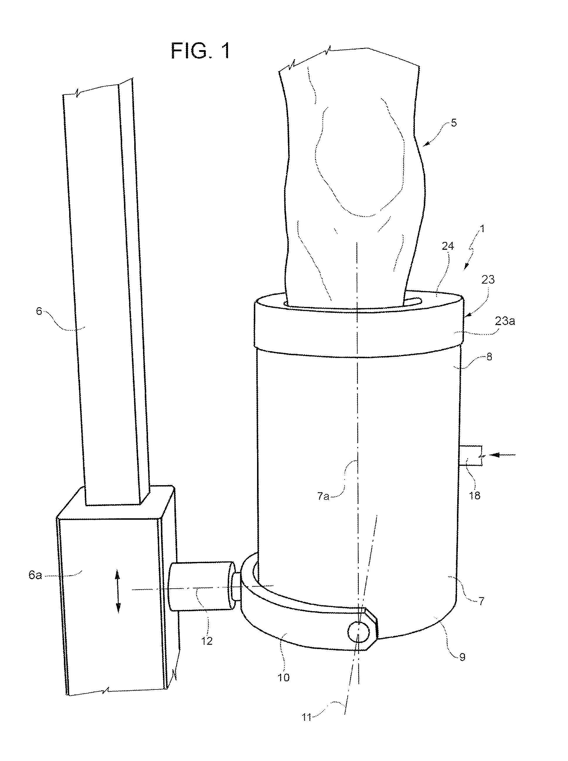 Machine for forming a cast of an end portion of an amputated limb