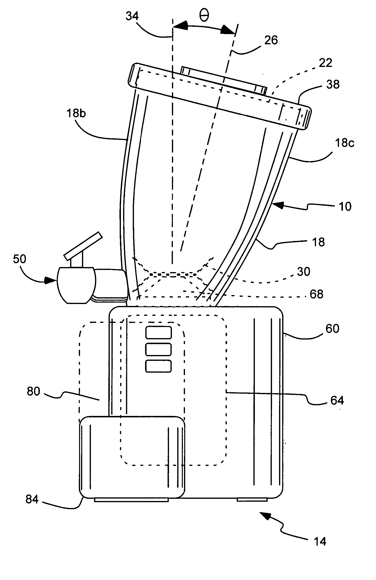 Off-axis goblet for food mixer