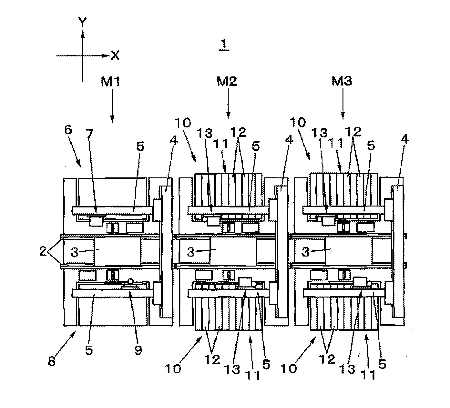 Electronic component mounting device and an operation performing method for mounting electronic components