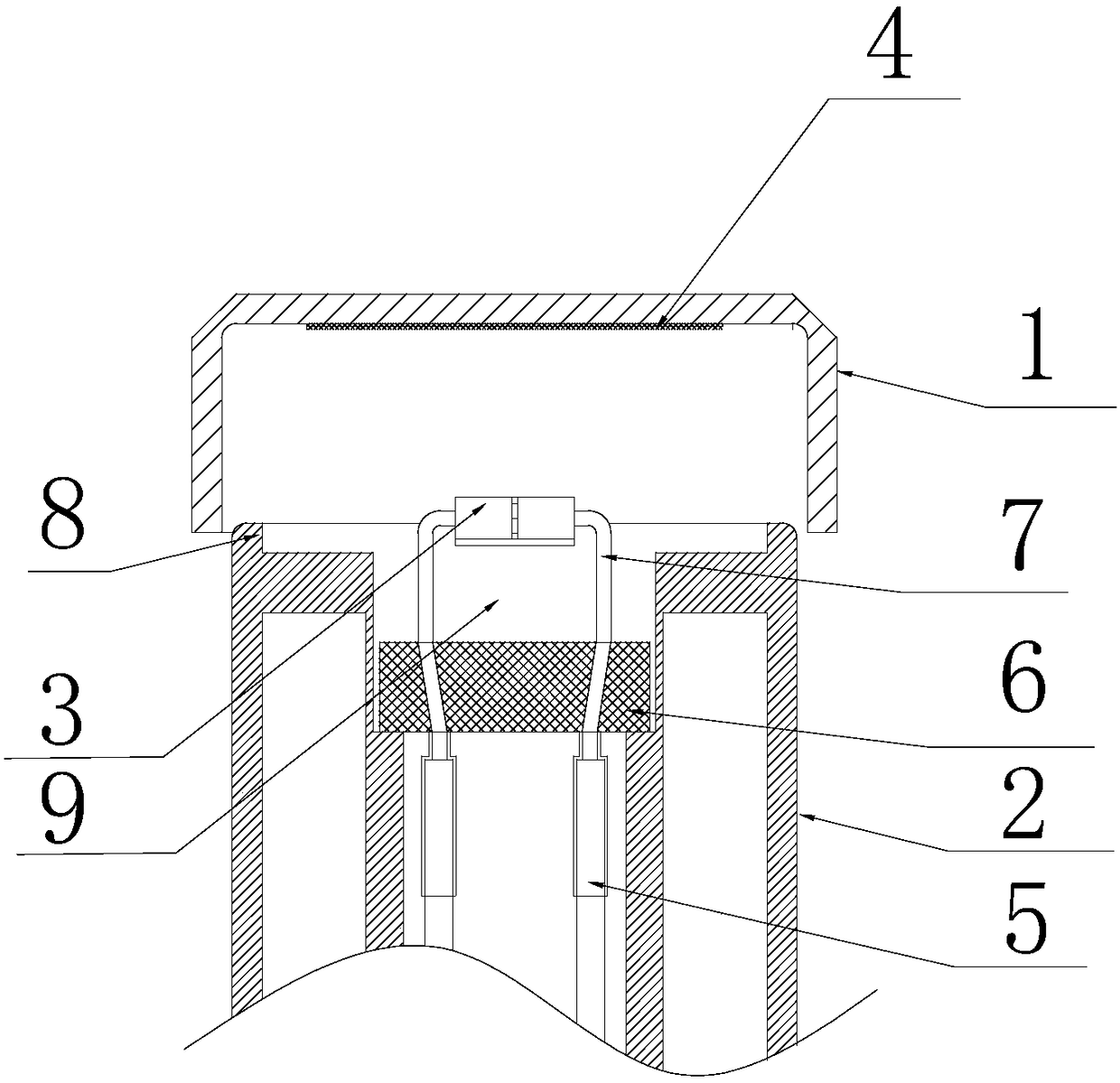 Contact type temperature sensor applied to surface mounting