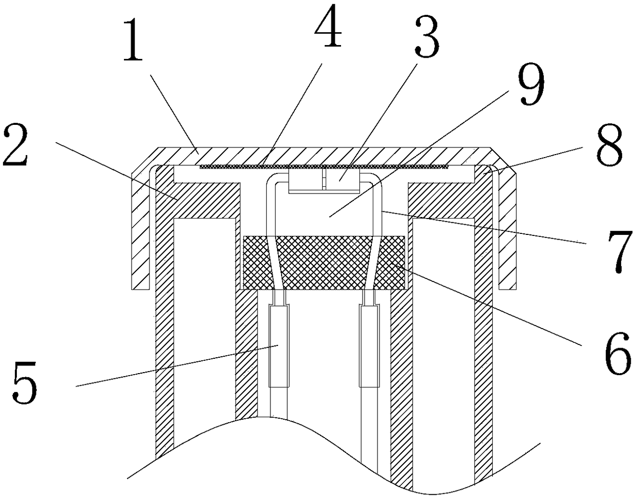 Contact type temperature sensor applied to surface mounting