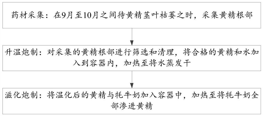 Processing technology and application of solomonseal rhizome serving as Taqi alternative medicine