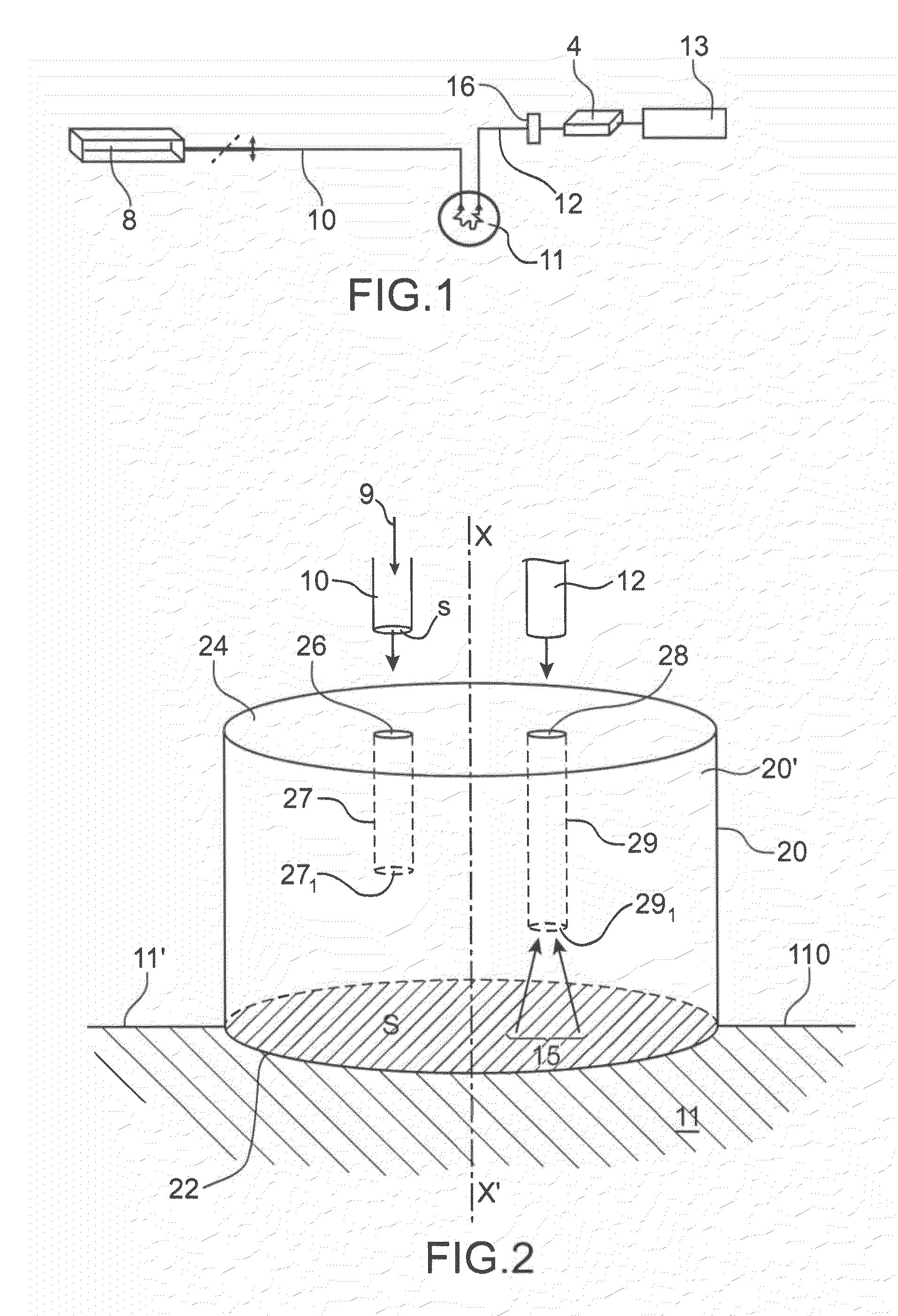 Method and device for diffuse excitation in imaging