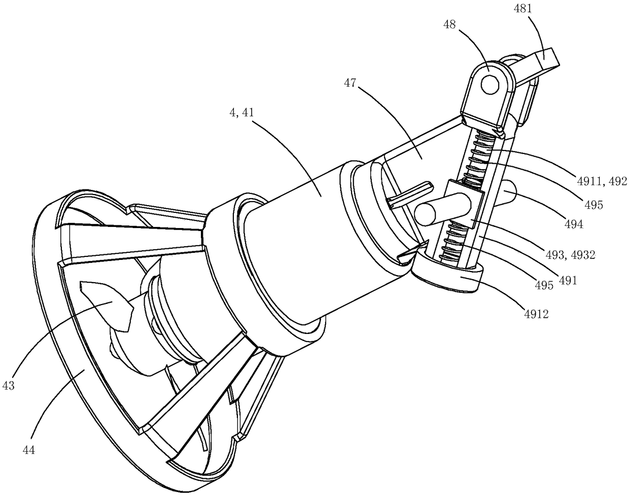 Direction-adjusting blade driving mechanism for intelligent underwater robot