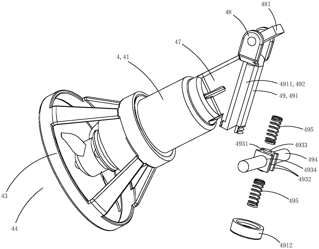 Direction-adjusting blade driving mechanism for intelligent underwater robot