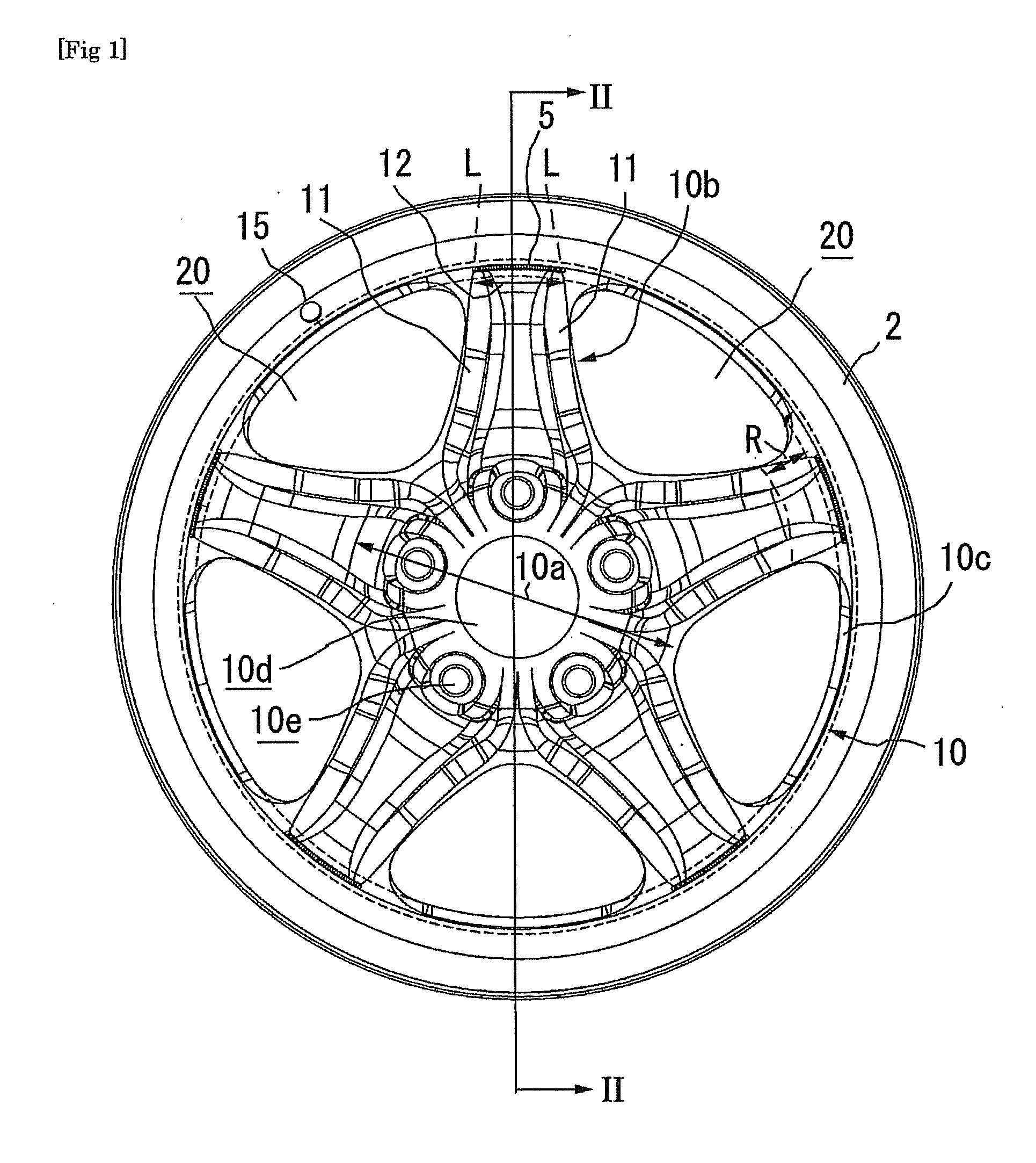 Wheel for vehicle