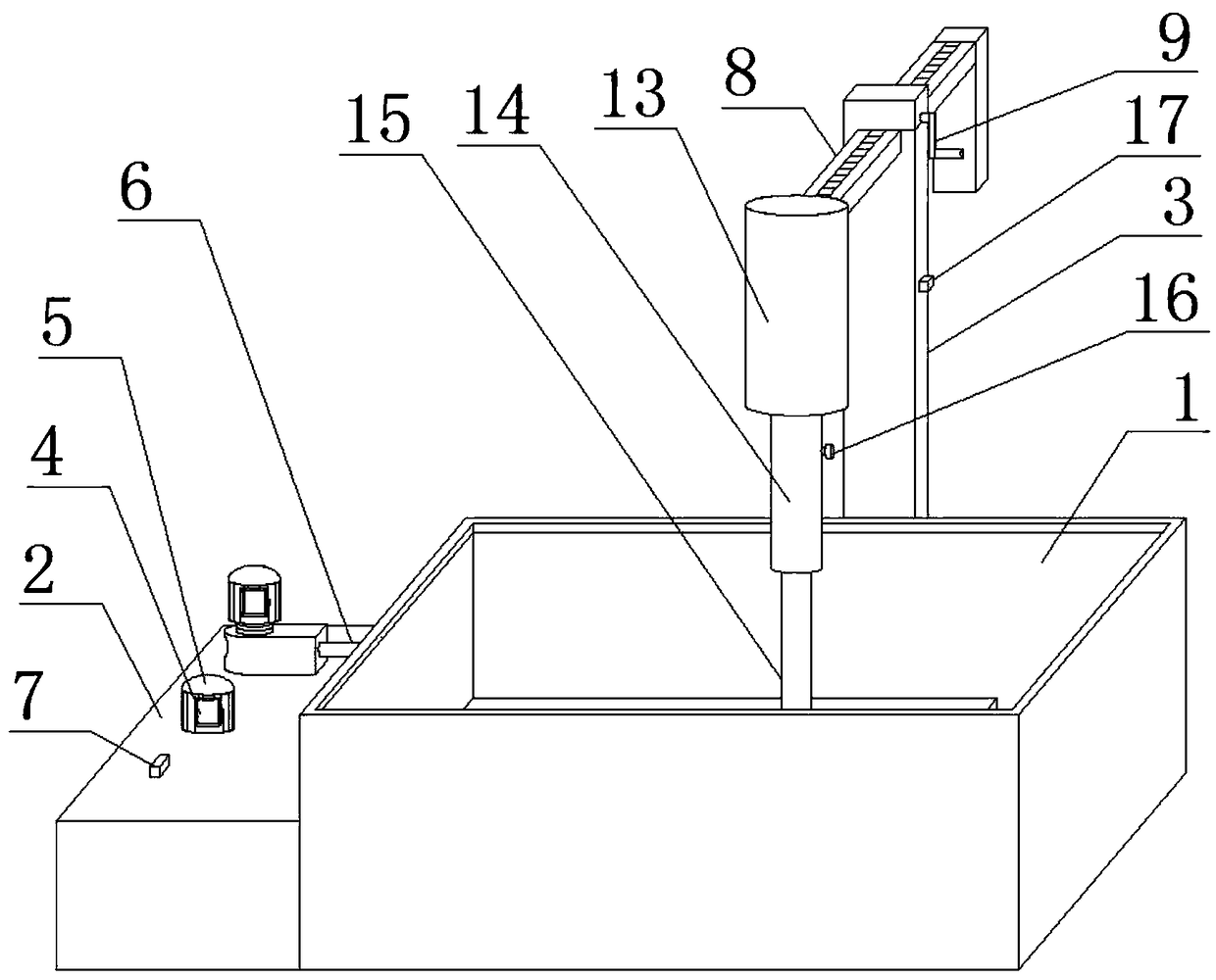 Polishing device for carrying out hardware machining through micro-bubbles