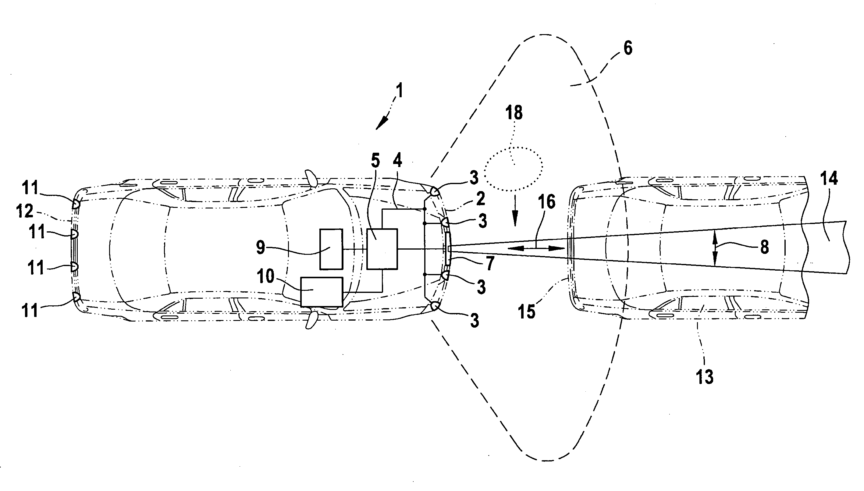 Distance Measuring Device and Method for Testing the Operation of a Distance Measuring System