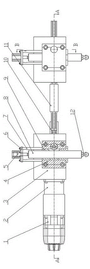 Self-locking pneumoelectric driving auxiliary supporting device