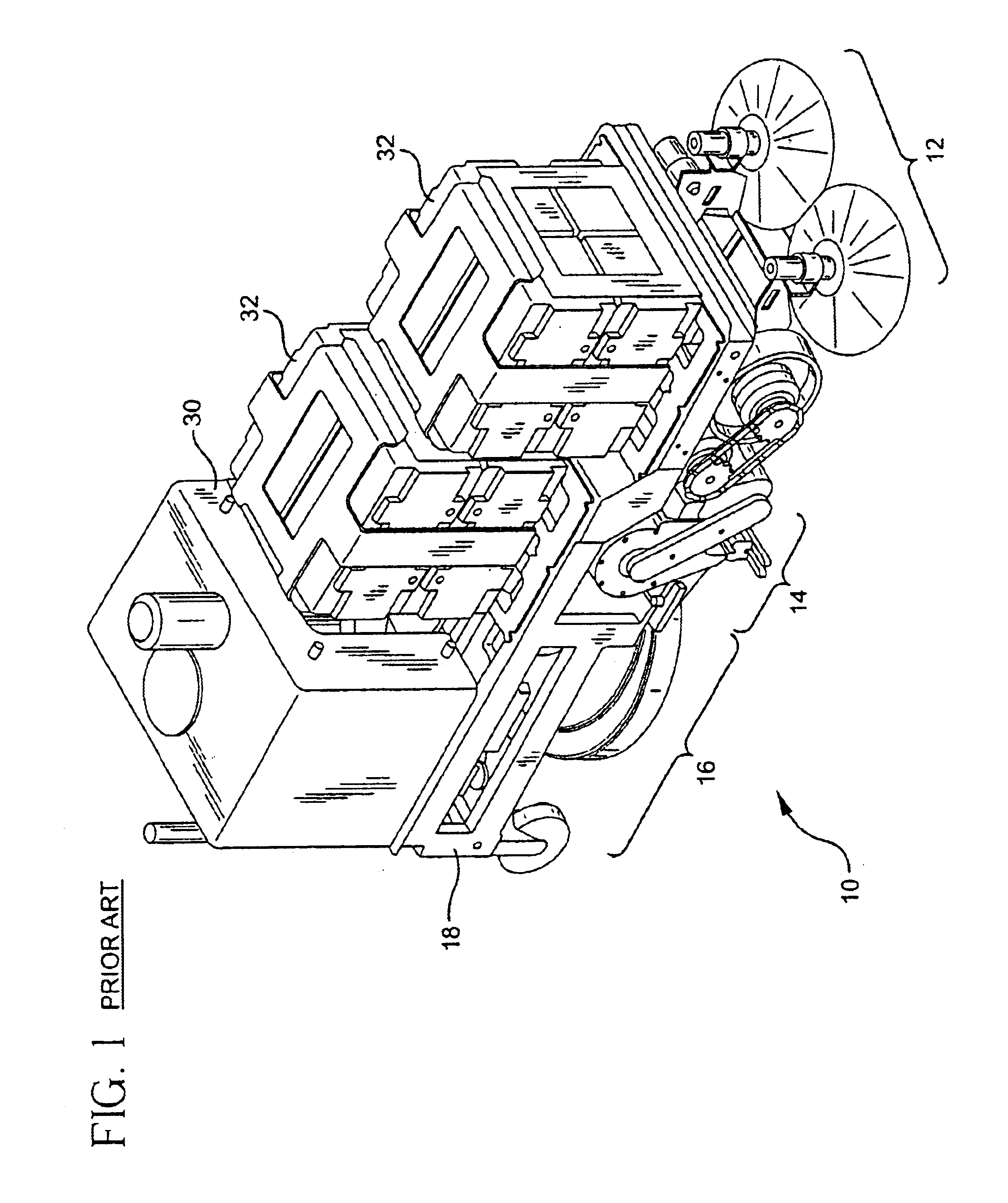 Suspension device for floor maintenance appliance