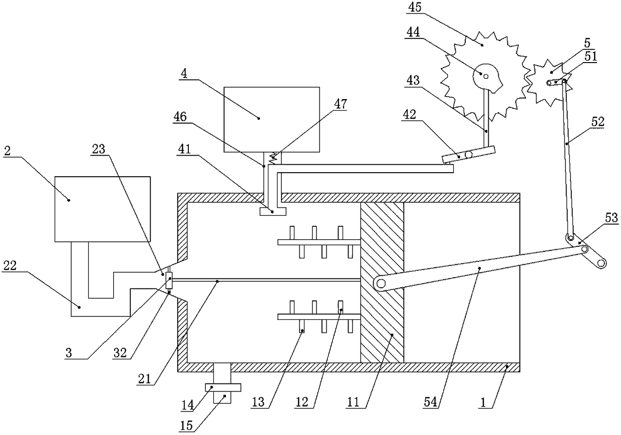 Material mixing device