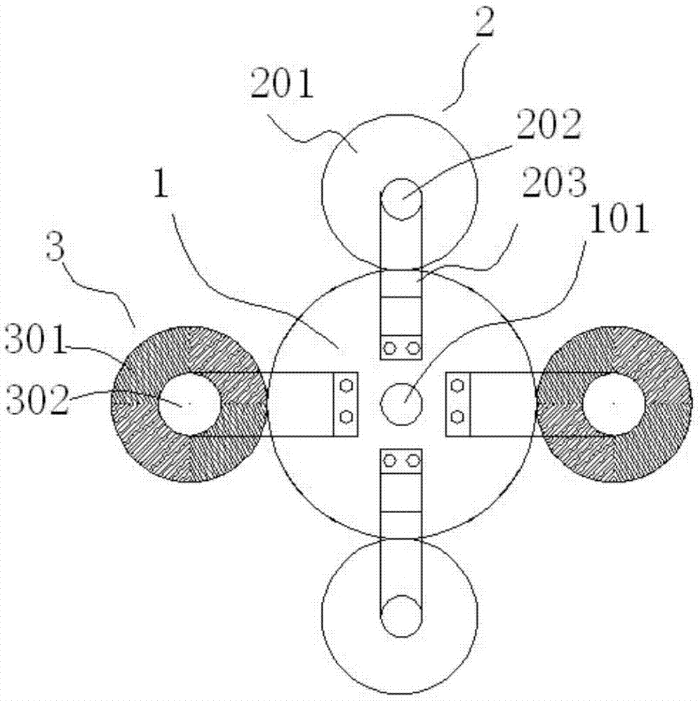 Beef cattle massage device capable of automatically brushing hair