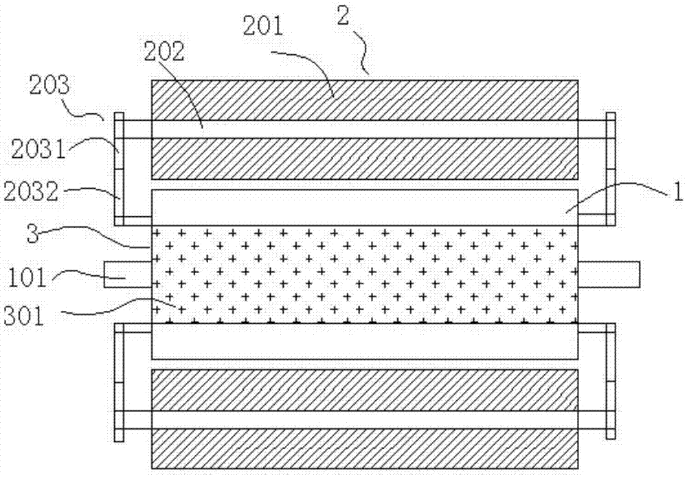 Beef cattle massage device capable of automatically brushing hair