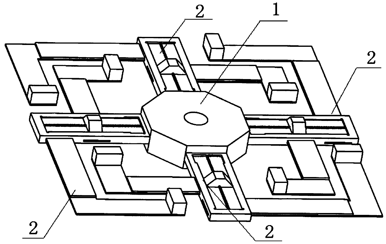 Multi-mode array-type energy collection device with low-frequency and wide-frequency bands