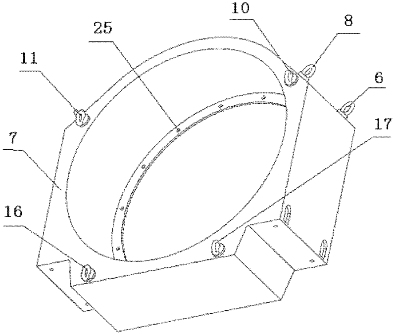 Space remote sensor support frame made of carbon fiber composite