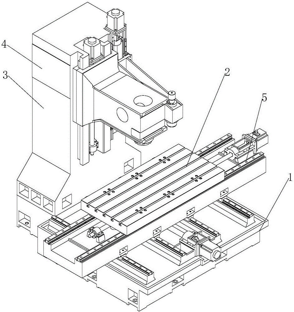 Rough-precise compound numerical control machining center machine tool