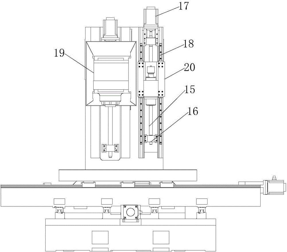 Rough-precise compound numerical control machining center machine tool