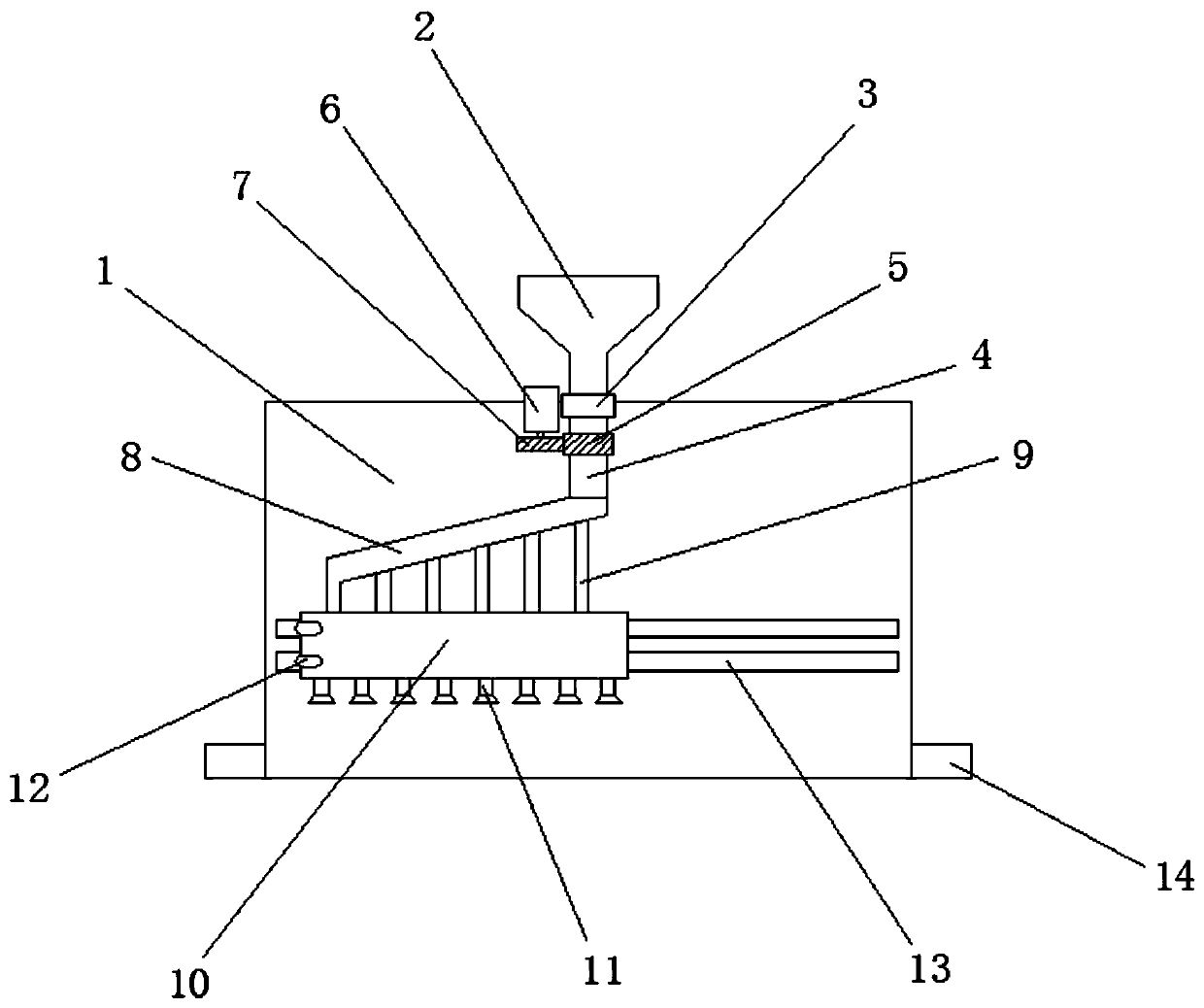 Rotary discharging and drying device of traditional Chinese medicinal materials