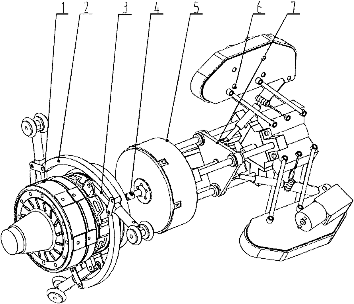 A wheel-track series pipeline robot